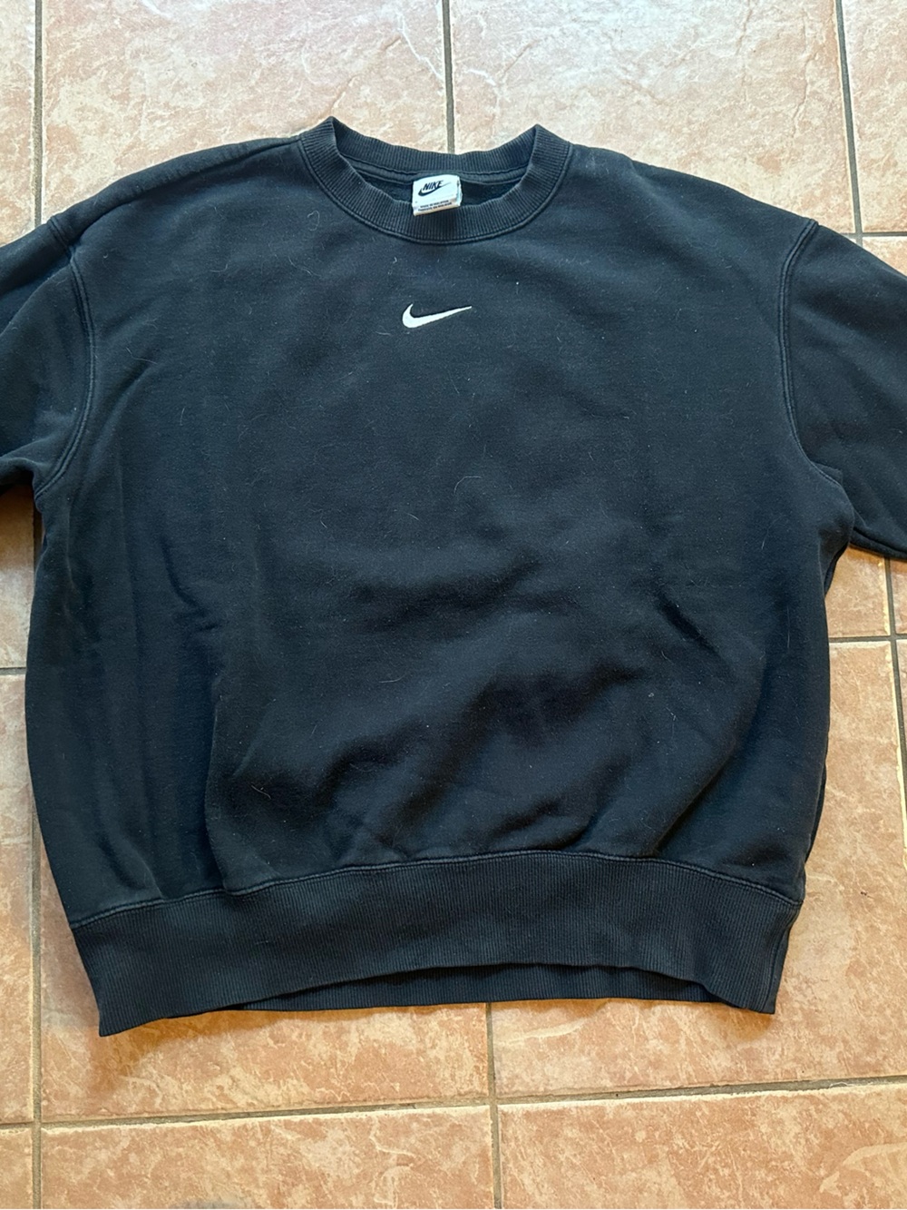 Nike Black Crewneck Sweatshirt with White Swoosh